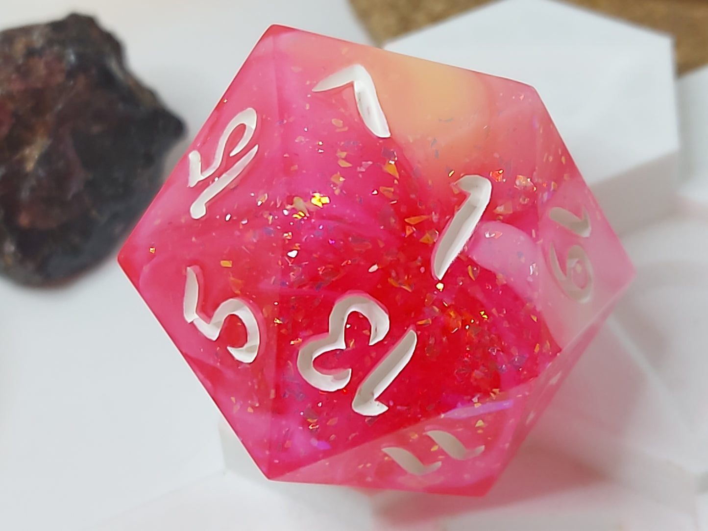 Rosy Maple Oversized d20