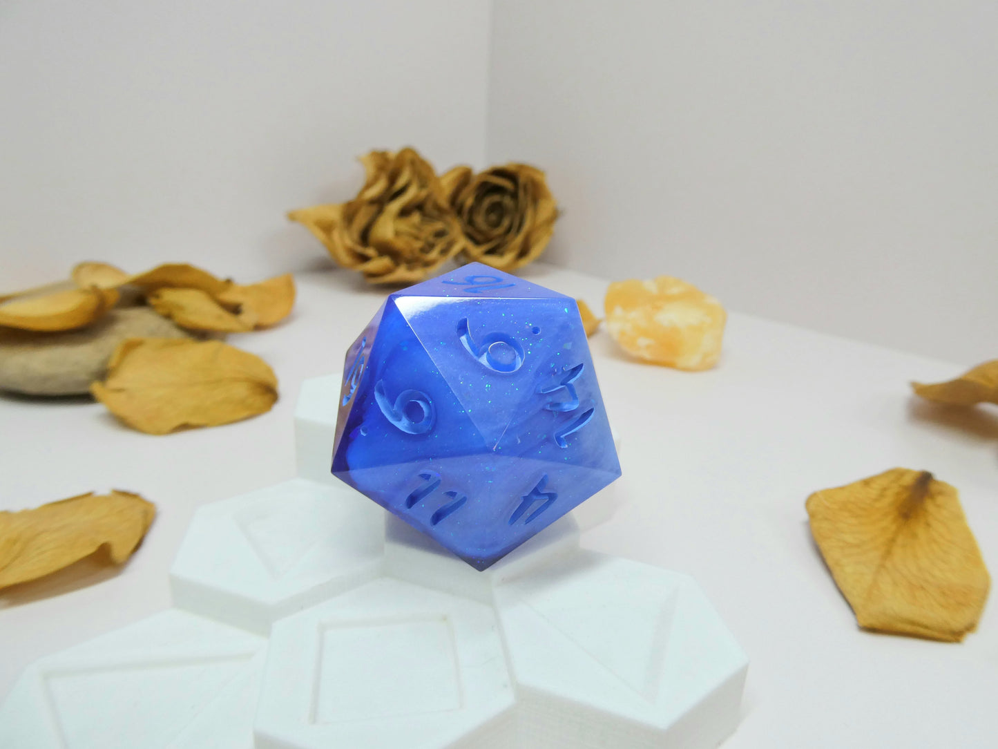 Hazy Blue Oversized d20