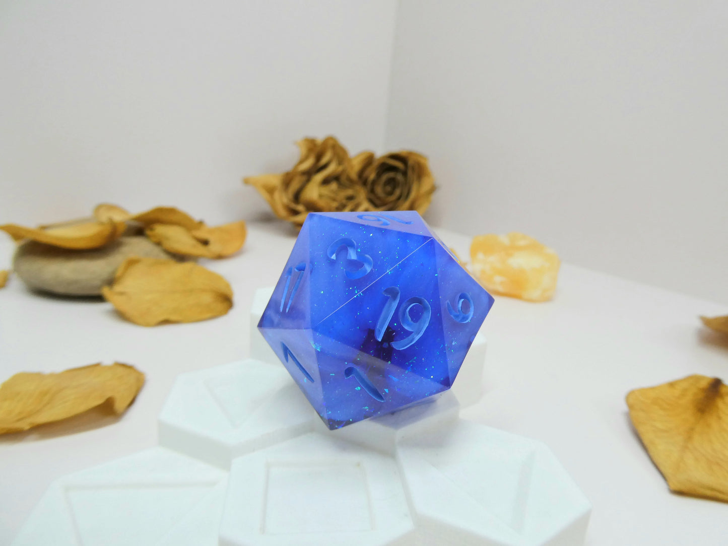 Hazy Blue Oversized d20
